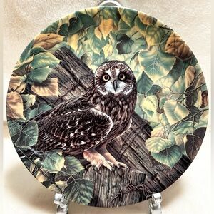 Stately Owls Collector Plate The Short Eared Owl 5th Issue Beaudoin Knowles